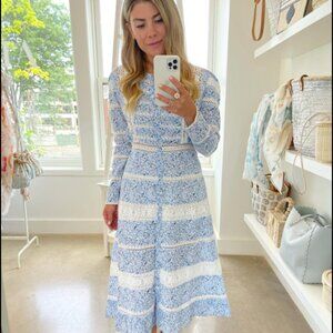 Asha Mimi Long Sleeve Dress Sz Large